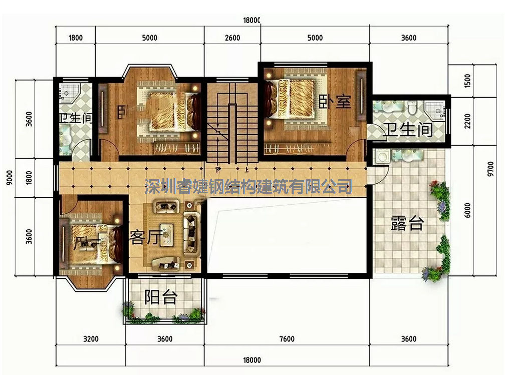 推薦一套:帶柴火房和車(chē)庫的鋼結構別墅,美觀(guān)又實(shí)用(圖3) 推薦一套:帶柴火房和車(chē)庫的鋼結構別墅,美觀(guān)又實(shí)用(圖3)